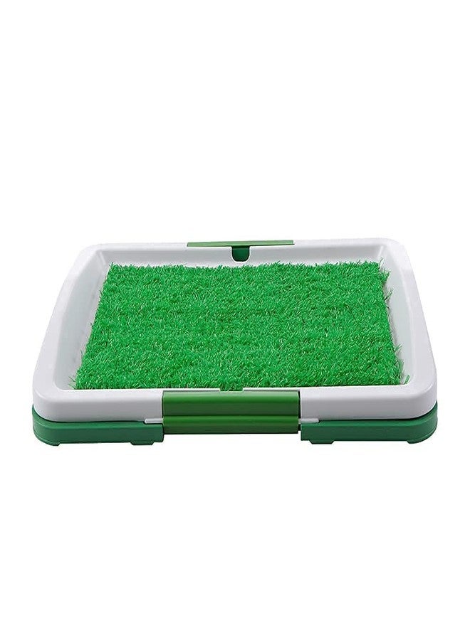Nirgun Empex Dog Pet Potty pad with 3 Layer Tray Puppy Training Pads Toilet Dog Patio Potty Tray Puppy Pee Pad Holder Grass Mat Toilet Trainer for Home Balcony Indoor Outdoor Tray Pee Pad - Image 3